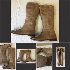 Size 10B Paige Tall Riding Boots in antique tan